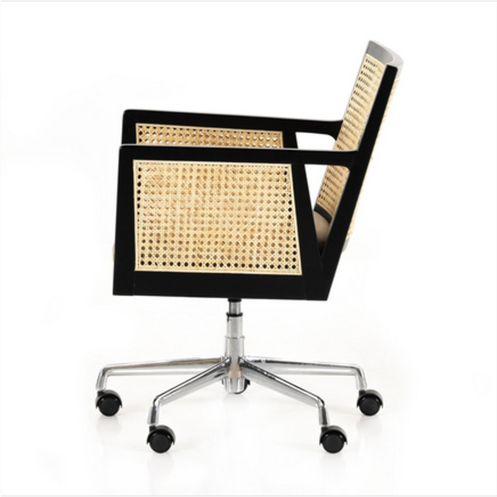 Antonia Cane Arm Desk Chair Savile Flax