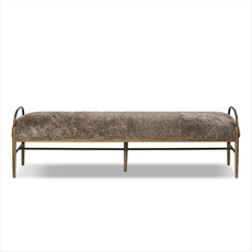 Demi Accent Bench -Taupe Shearling (Amber Lewis x Four Hands)