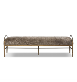 Demi Accent Bench -Taupe Shearling (Amber Lewis x Four Hands)
