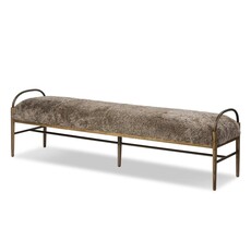 Demi Accent Bench -Taupe Shearling (Amber Lewis x Four Hands)