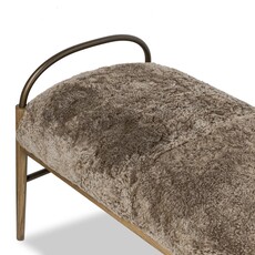 Demi Accent Bench -Taupe Shearling (Amber Lewis x Four Hands)