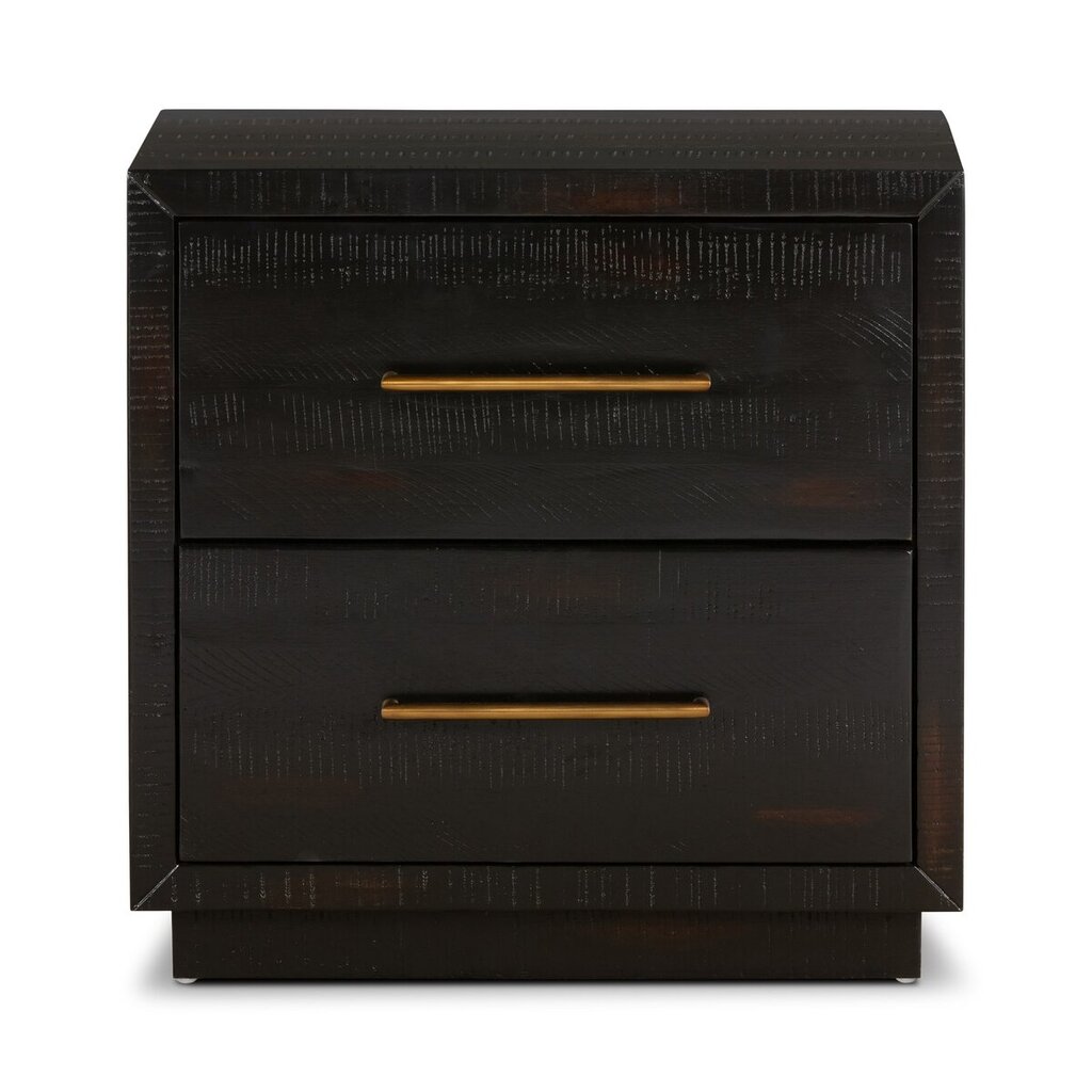 Suki Nightstand 2 Drawer Burnished Black