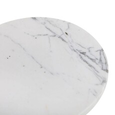 Jocelyn End Table - Veined White Marble