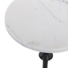 Jocelyn End Table - Veined White Marble