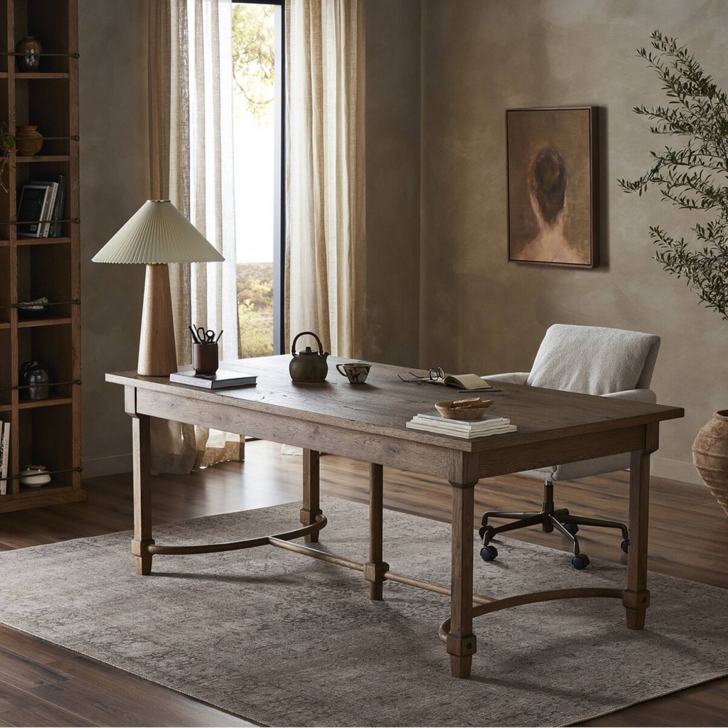 Edison Desk - Worn Oak Veneer  (Amber Lewis x Four Hands)