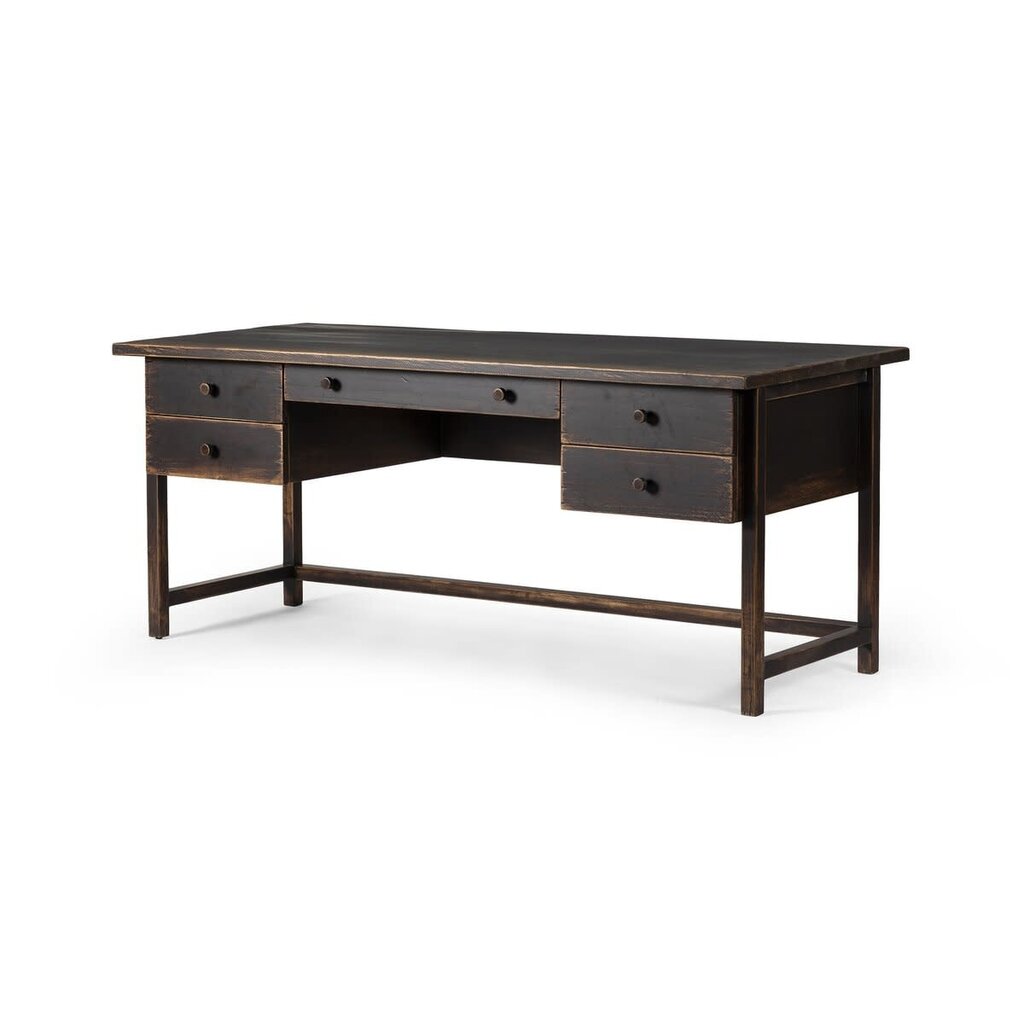 Reign Desk - Distressed Walnut