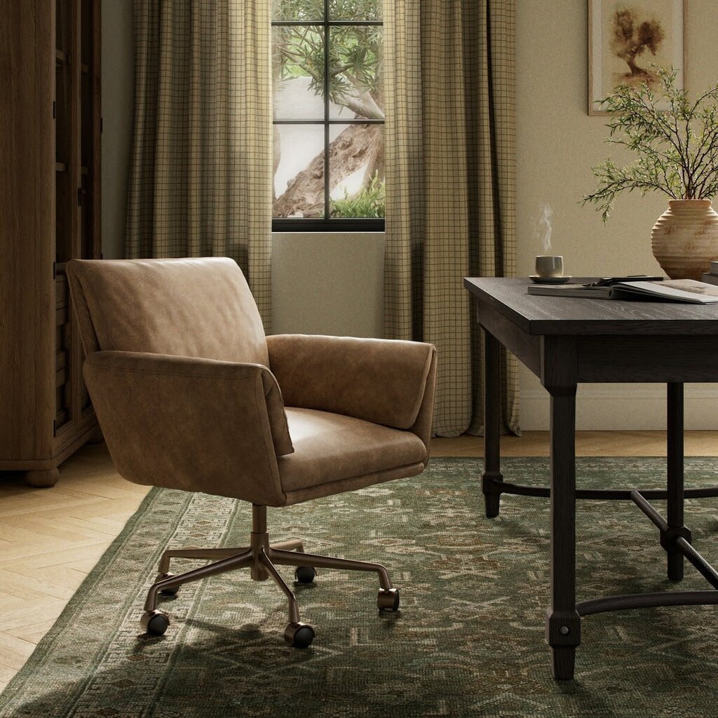 Theodore Desk Chair - Palermo Drift Leather (Amber Lewis x Four Hands)