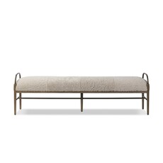 Sofia Accent Bench - Beige Shearling (Amber Lewis x Four Hands)