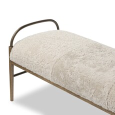 Sofia Accent Bench - Beige Shearling (Amber Lewis x Four Hands)