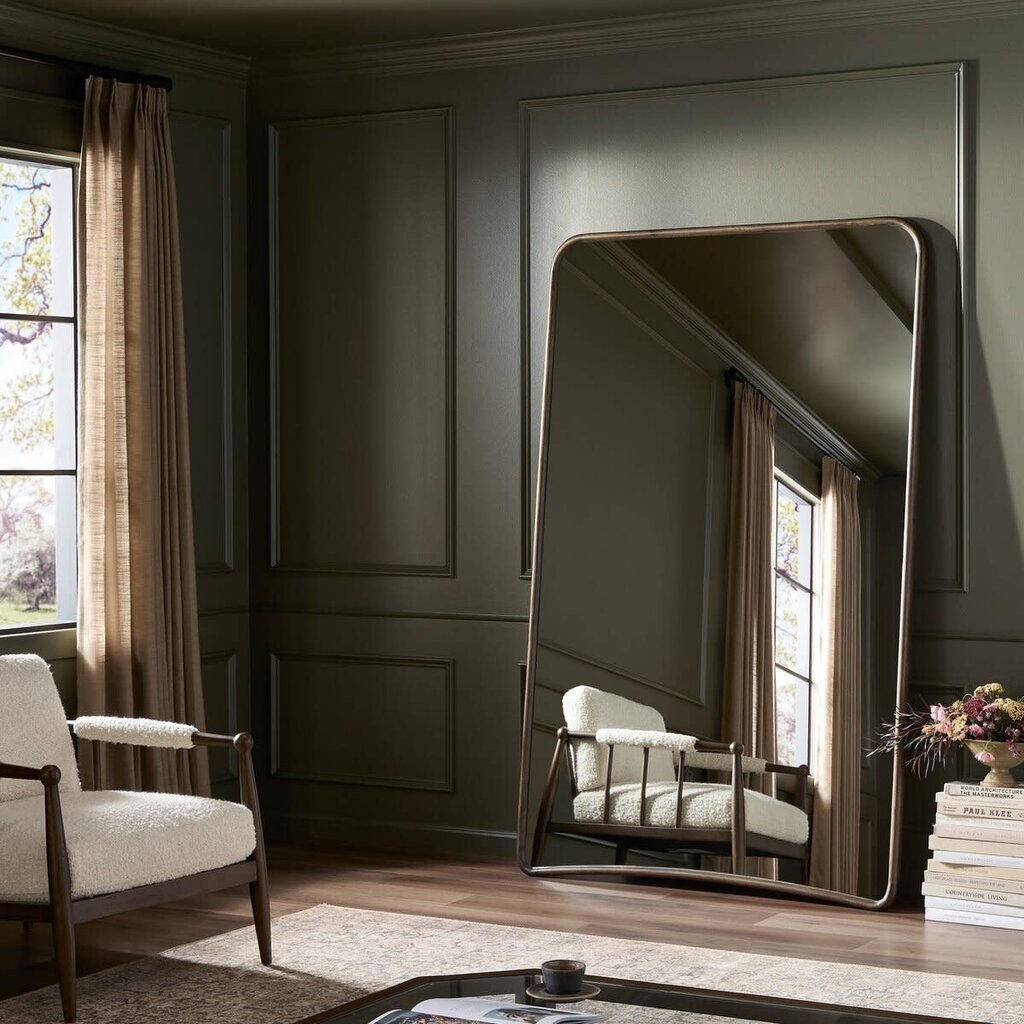 Madrano Floor Mirror - Aged Brown