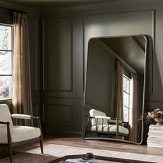 Madrano Floor Mirror - Aged Brown