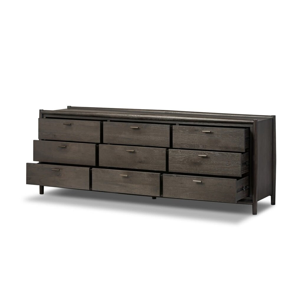 Glenview 9 Drawer Dresser - Smoke Black Oak