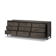 Glenview 9 Drawer Dresser - Smoke Black Oak