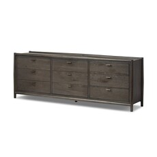Glenview 9 Drawer Dresser - Smoke Black Oak