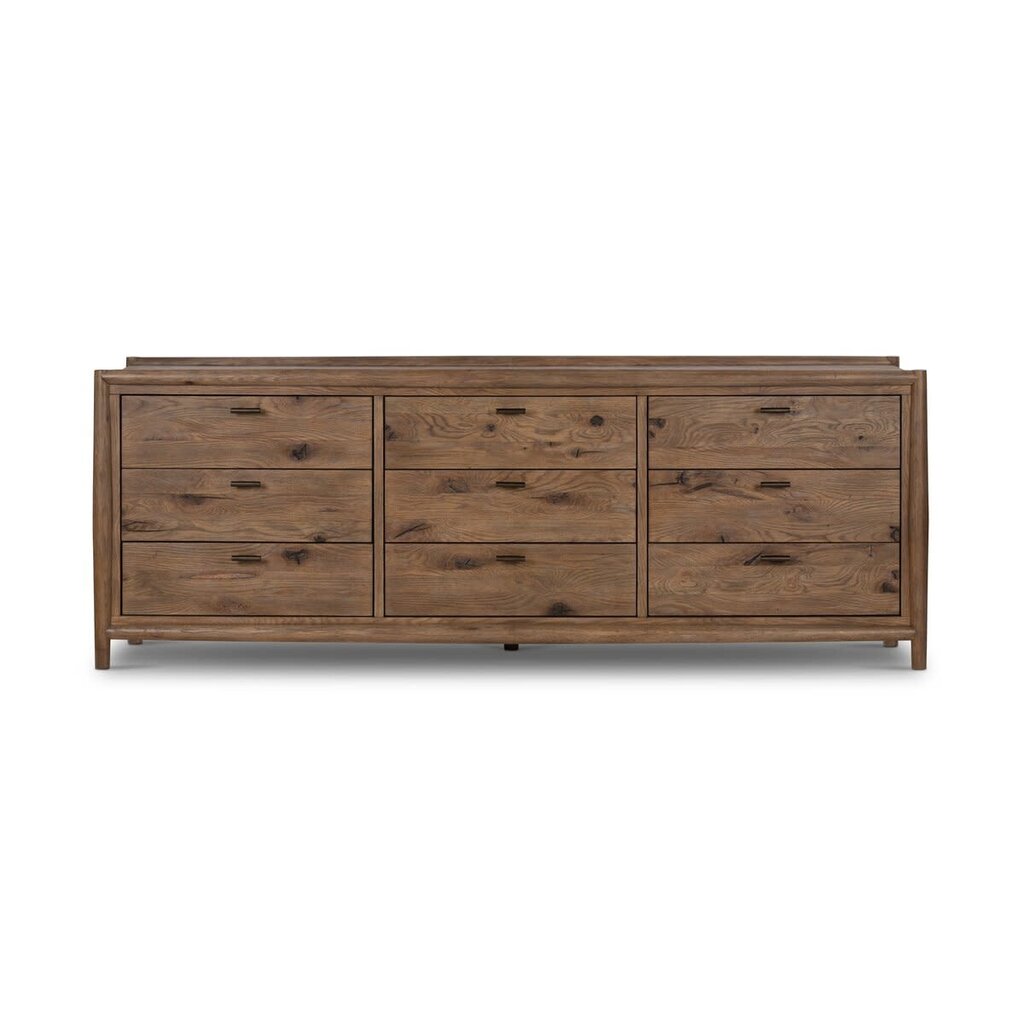 Glenview 9 Drawer Dresser-Weathered Oak