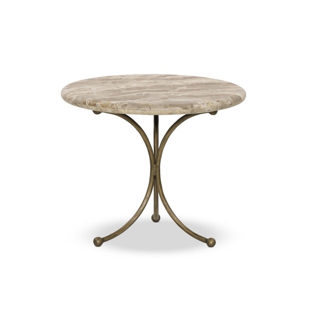 Sylas End Table - Fossil Marble