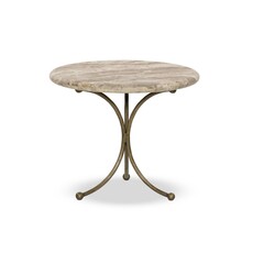 Sylas End Table - Fossil Marble
