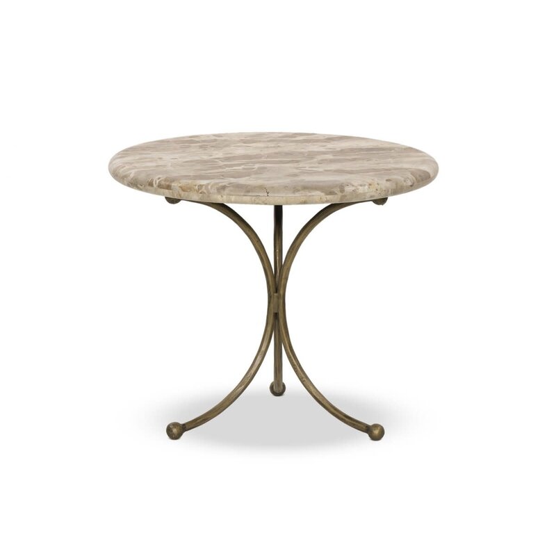 Sylas End Table - Fossil Marble