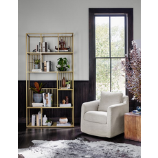 Banks Swivel Chair  Ivory