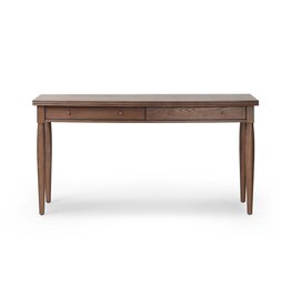 Bowfront Desk - Drifted Oak Veneer