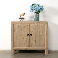 Lilys Living Two Doors Weathered Cabinet Natural