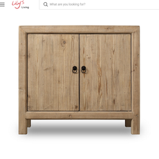 Lilys Living Two Doors Weathered Cabinet Natural
