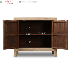 Lilys Living Two Doors Weathered Cabinet Natural