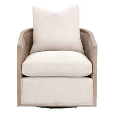McCollough Swivel Club Chair - Gellar Linen