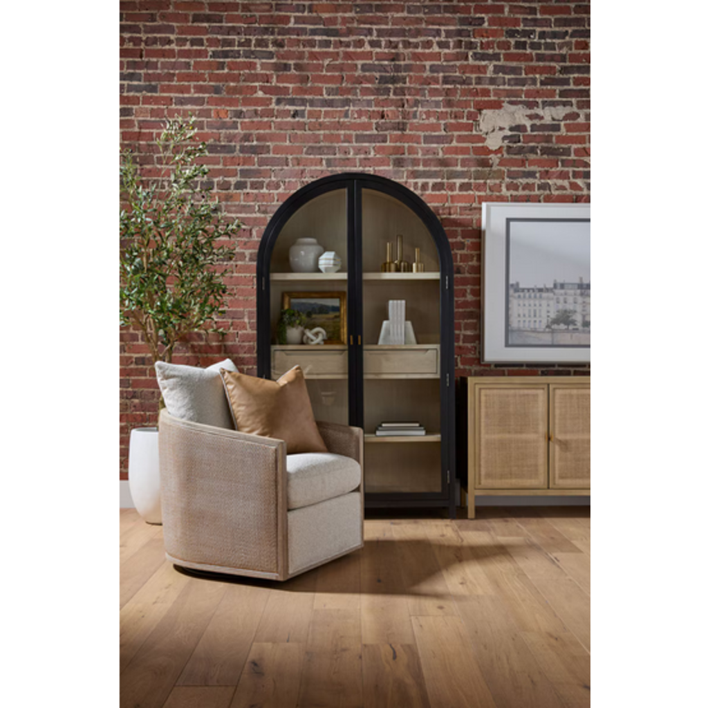 McCollough Swivel Club Chair - LiveSmart Gellar-Linen