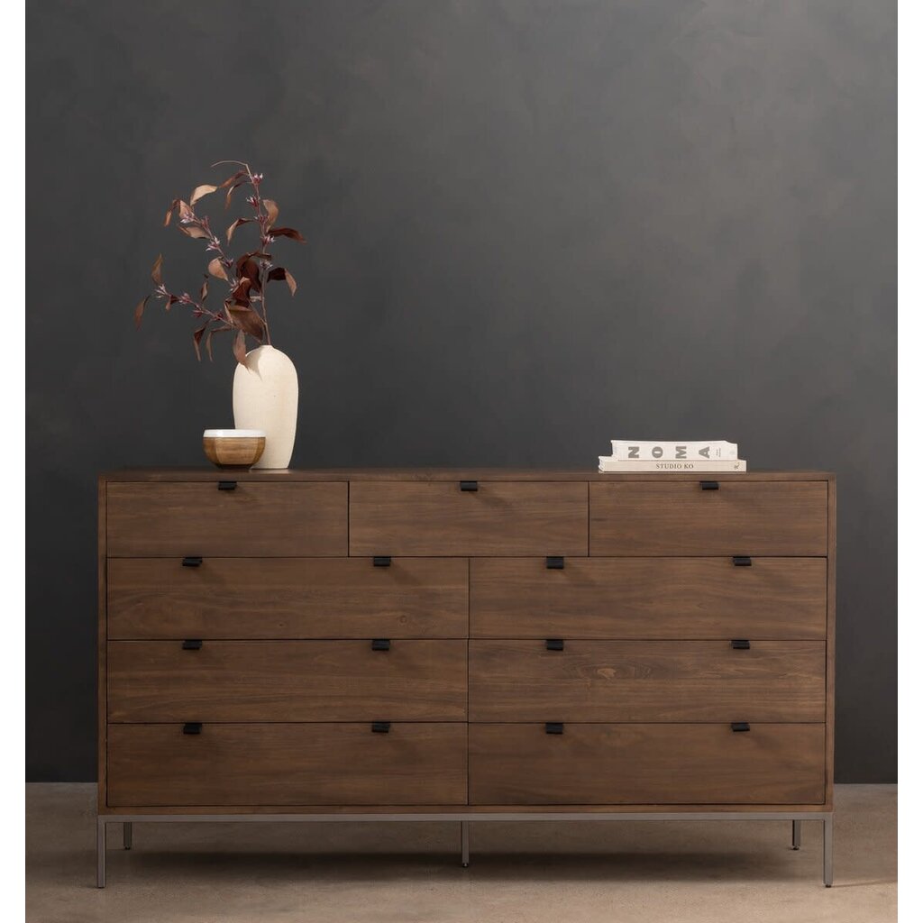 Trey 9  Drawer Dresser- Auburn Poplar