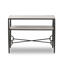 Babylon Side Table/Nightstand - Hammered Gunmetal