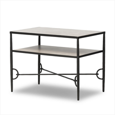 Babylon Side Table/Nightstand - Hammered Gunmetal
