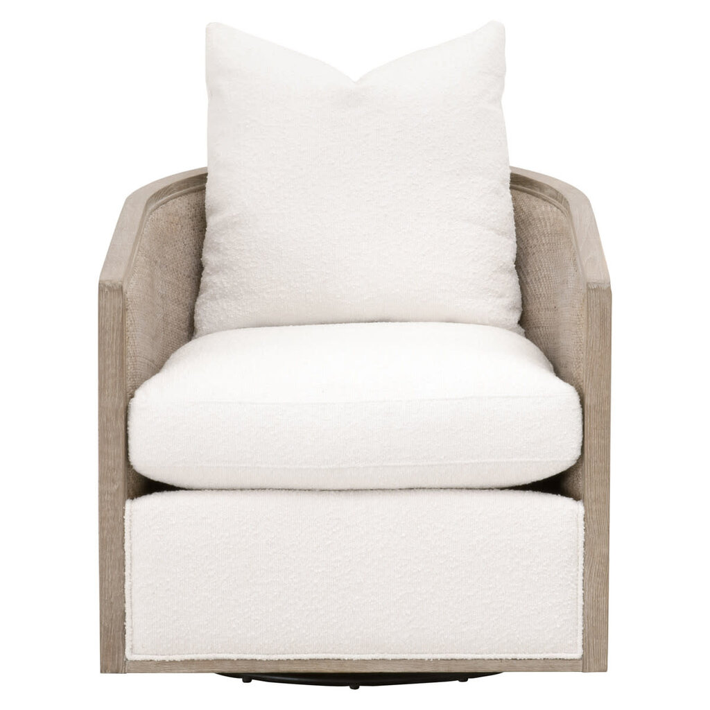 McCollough Swivel Club Chair - Gellar Linen