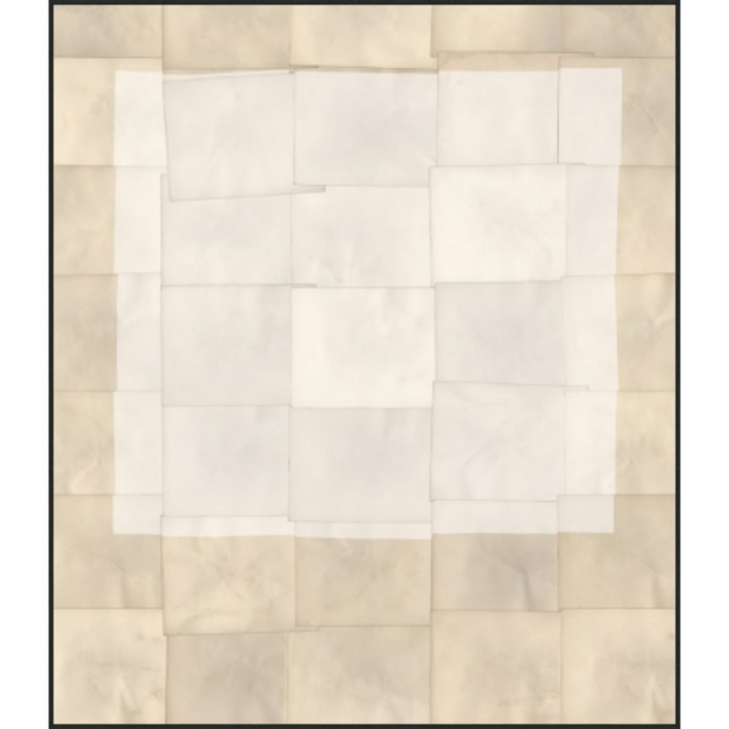 Wendover Art White and Parchment Patchwork 58 x 67