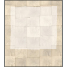Wendover Art White and Parchment Patchwork 58 x 67