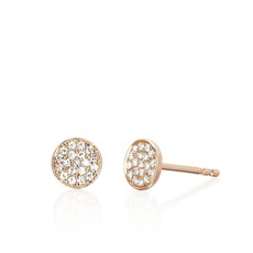 EF Collection Mini Disc Stud Earrings