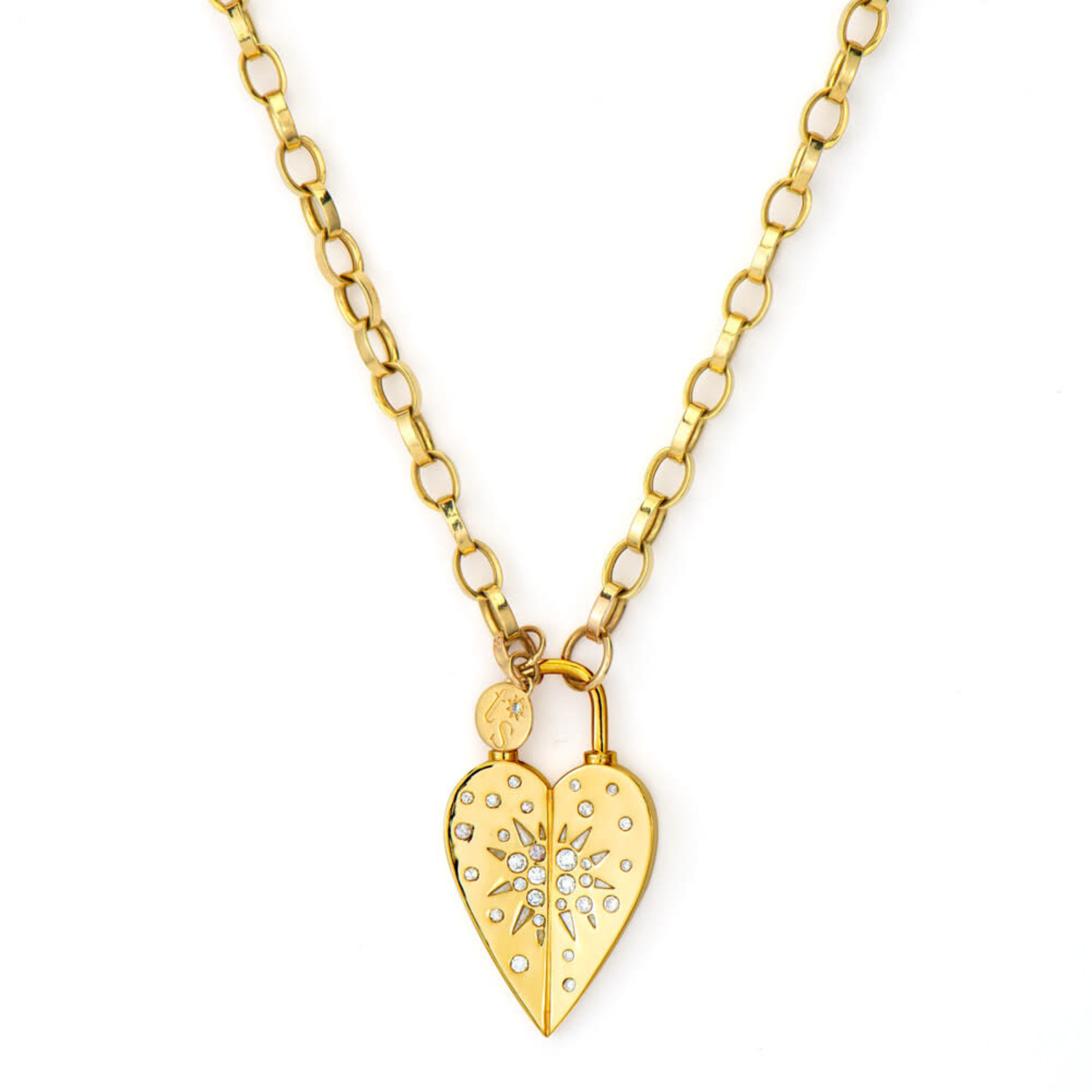14k Two-tone Heart Lock and Key Necklace – Radiant Jewelry