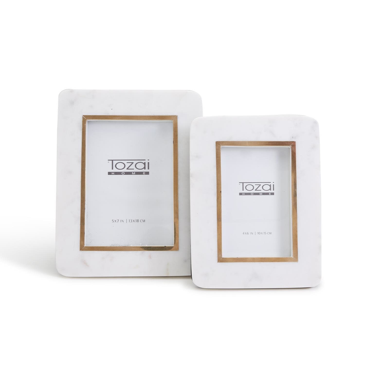 4x6 White Marble Picture Frame