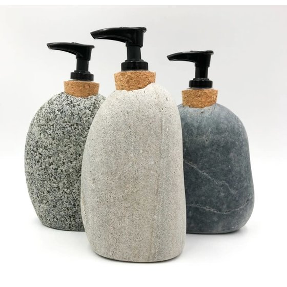 Creative Home Genuine Charcoal Marble Stone Soap Dish