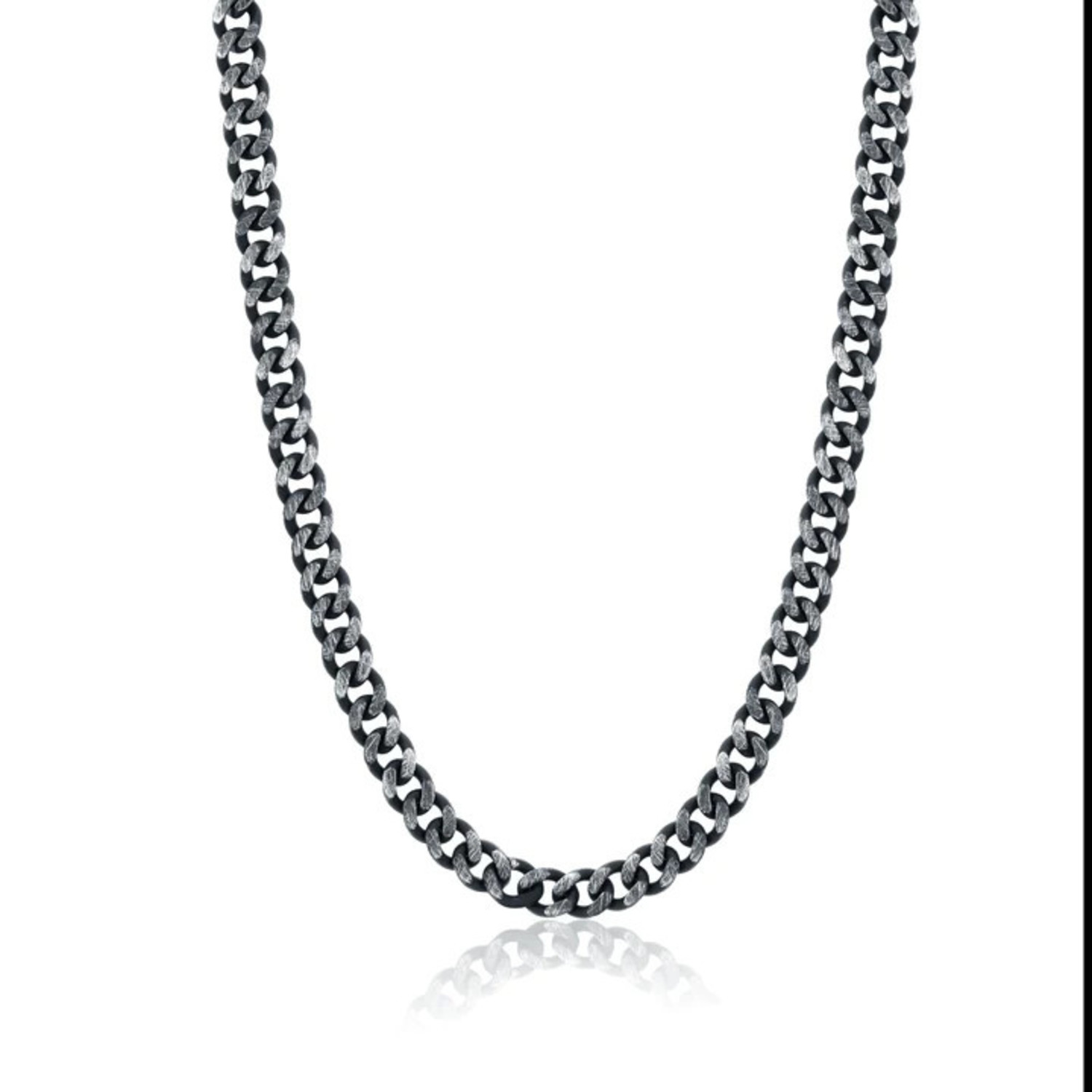 Matte black cuban link shop chain