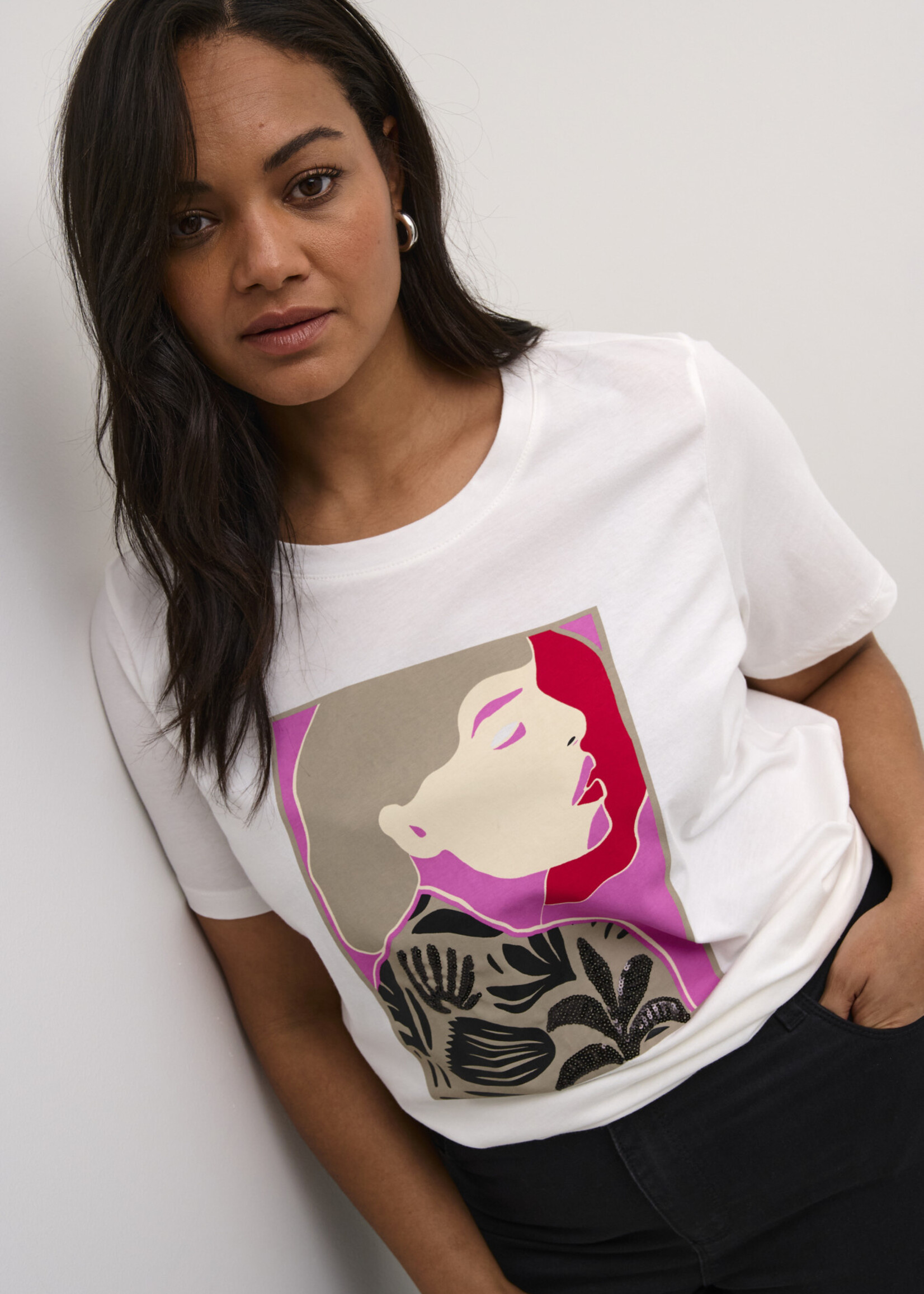 KAFFE CURVE KAFFE CURVE-T-SHIRT-10581965