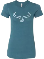 RANCH BRAND RANCH BRAND-T-SHIRT-BLEU LOGO BLANC