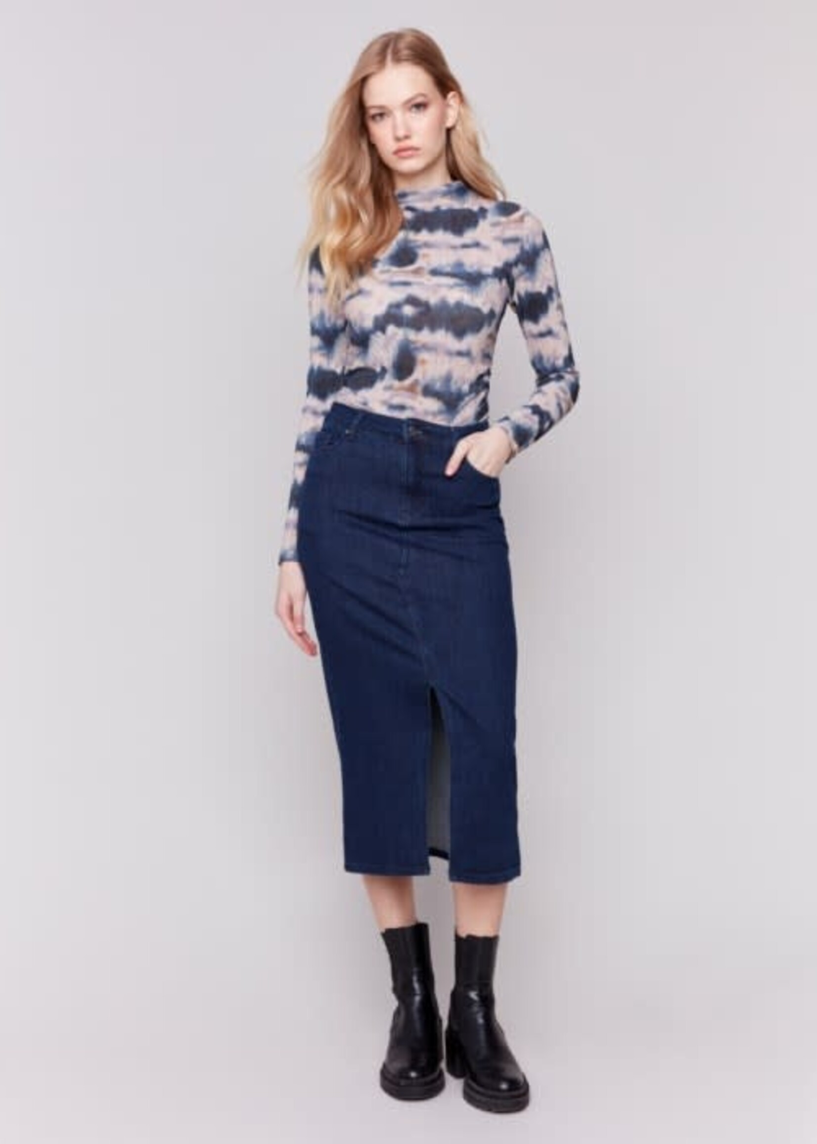 CHARLIE B CHARLIE B-JUPE JEANS-C7073-301B