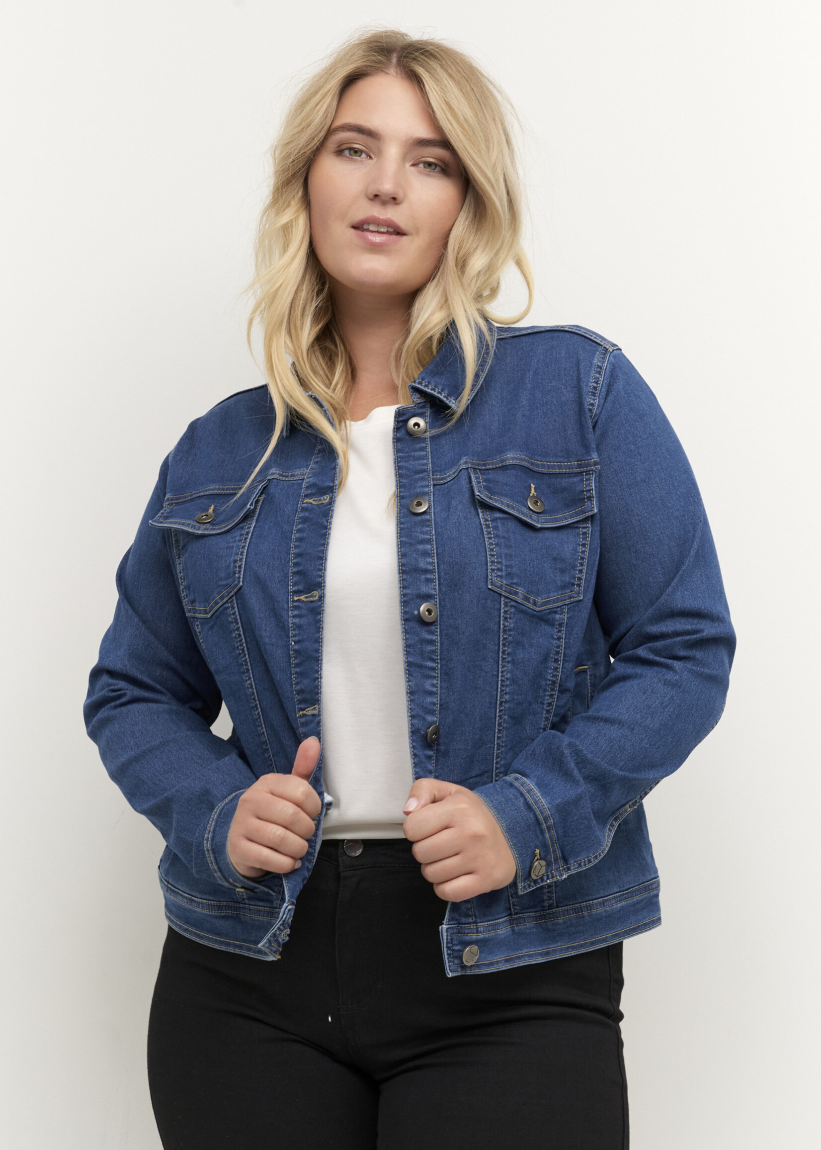 KAFFE CURVE KAFFE CURVE-VESTE EN JEANS-10581452