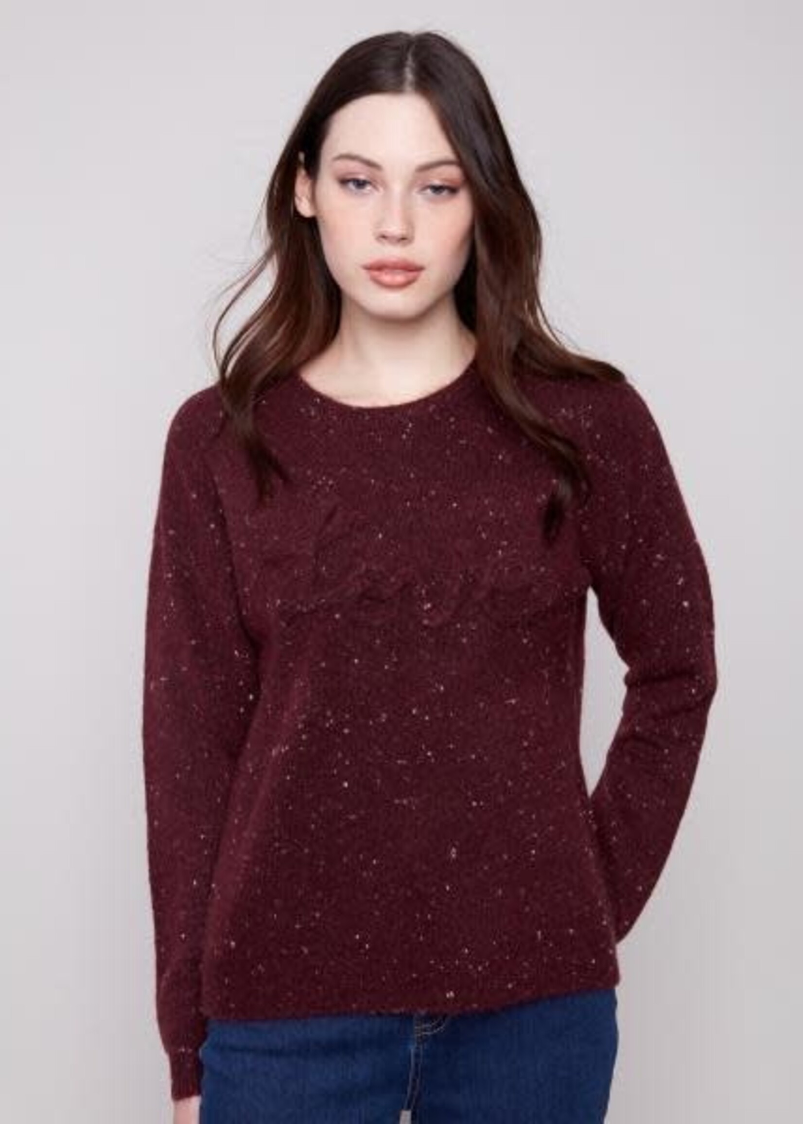 CHARLIE B CHARLIE-B CREW-NECK SWEATER-C2526X