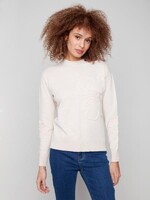 CHARLIE B CHARLIE-B CREW NECK SOUTACHE DETAIL-C2857
