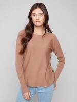 CHARLIE B CHARLIE-B BOAT NECK SWEATER-C2871