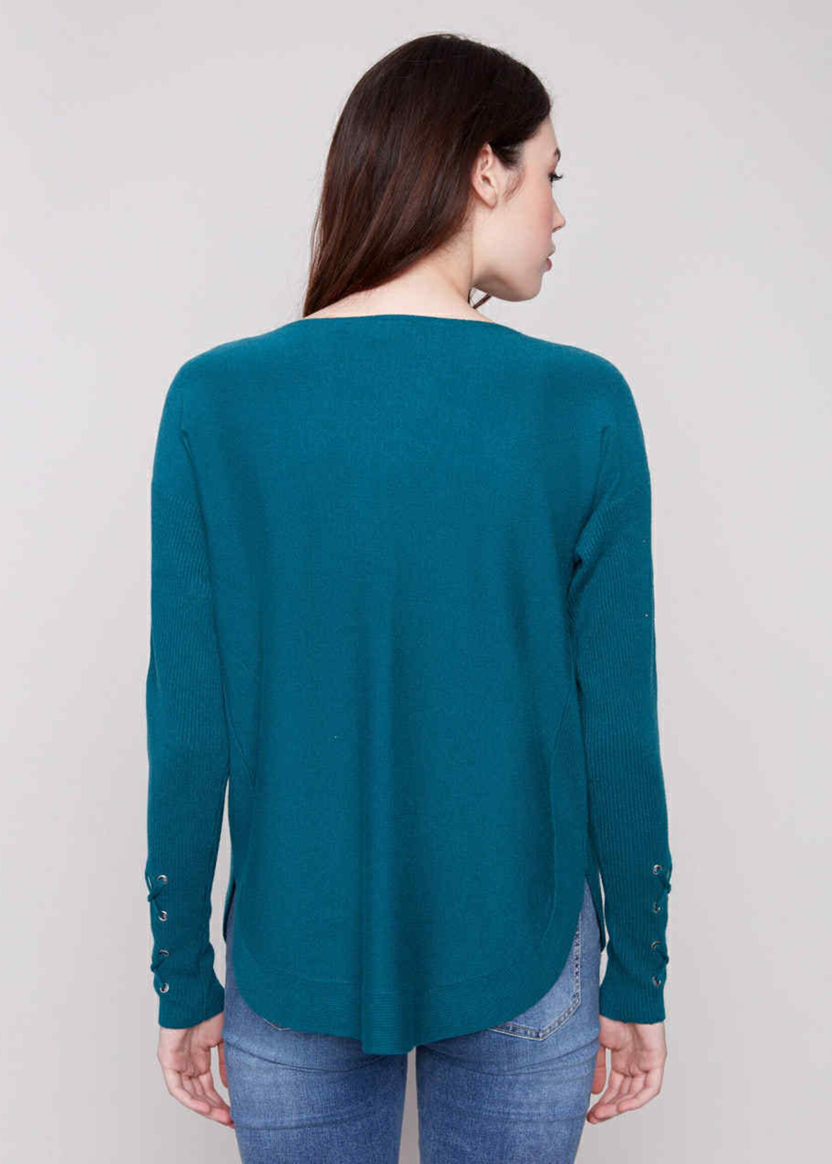 CHARLIE B CHARLIE-B SWEATER LACE-UP CUFFS-C2380Y-464A