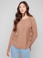 CHARLIE B CHARLIE-B BOAT NECK SWEATER-C2871