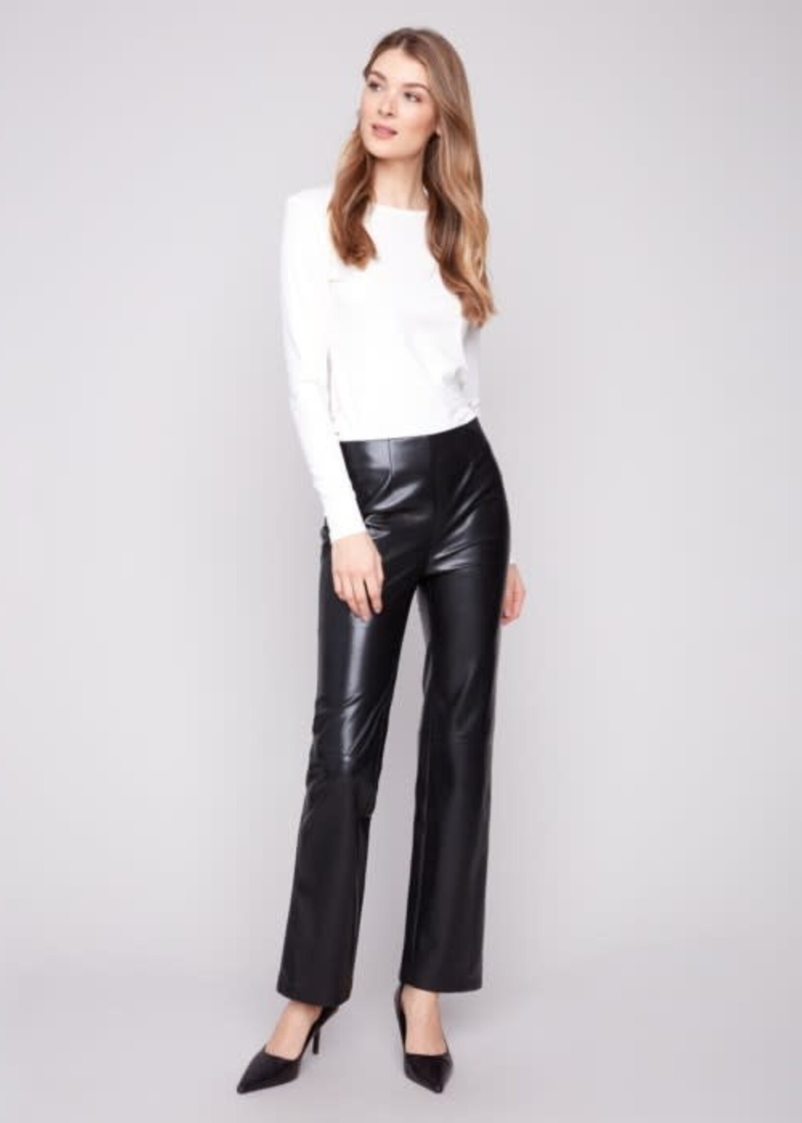 CHARLIE B CHARLIE B-PANTALON FAUX CUIR-C5685